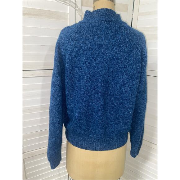 Vintage 90s Partners Mervyns Women’s Blue Long Sleeve Acrylic Sweater Large - Picture 4 of 8